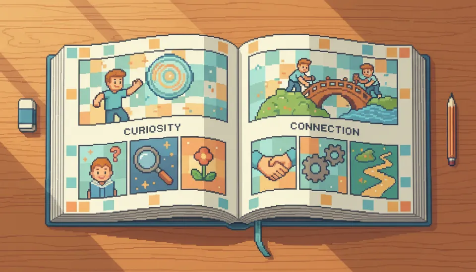 추상적인 단어의 개념을 삽화와 쉬운 문장으로 설명하고 있는 경계선 지능 아동 전용 문해력 학습지의 펼쳐진 모습