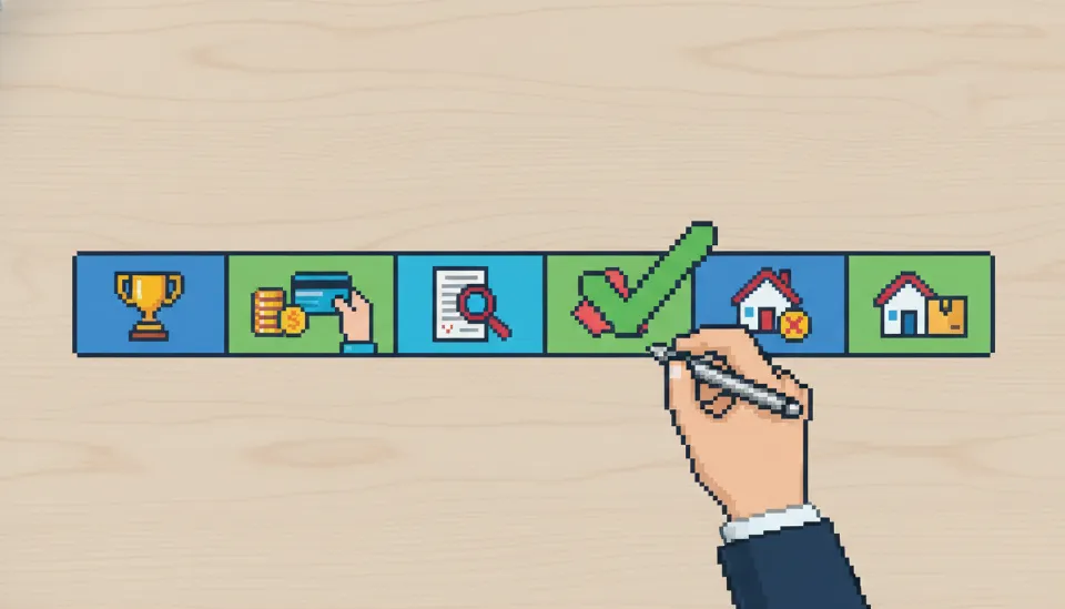 청약 당첨부터 대출 신청 및 입주까지의 단계별 절차를 체크리스트 형태로 보여주는 인포그래픽 이미지