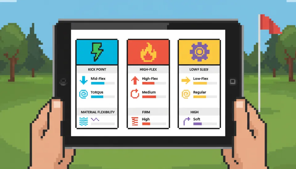 브랜드별 고반발 드라이버 샤프트의 킥포인트 토크 탄성 데이터를 비교 분석한 차트 이미지