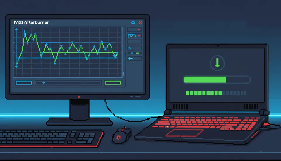 MSI 애프터버너 소프트웨어를 사용하여 그래픽카드 전압 커브를 조절하고 언더볼팅을 적용해 GPU 온도를 낮추는 그래프 화면