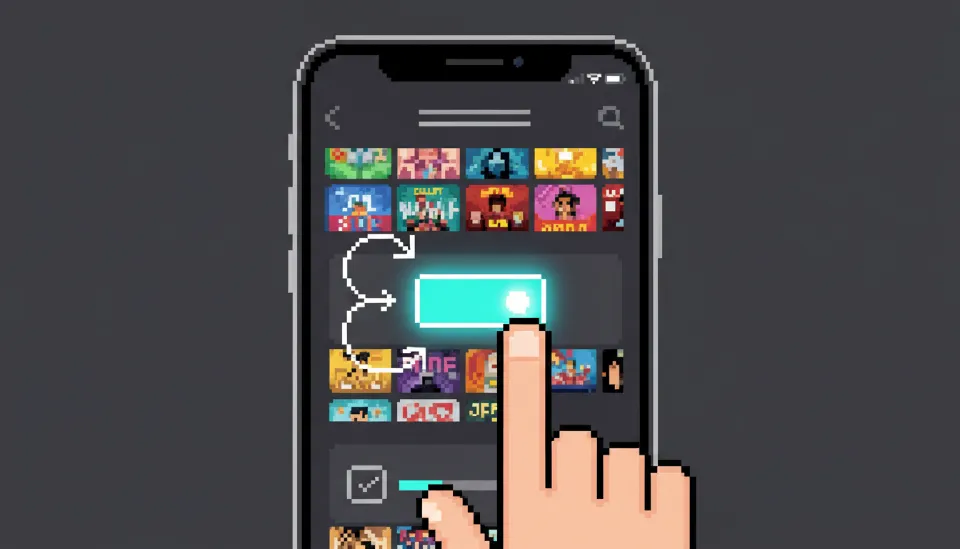 아이폰 TV 앱 내에서 무료 체험 시작하기 버튼을 누르는 손가락 동작과 인터페이스 화면 구성