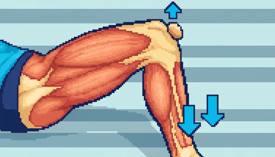 다리를 펴고 허벅지 근육에 힘을 주어 슬개골을 당기는 대퇴사두근 등척성 운동(Q-set)의 근육 수축 상세 이미지