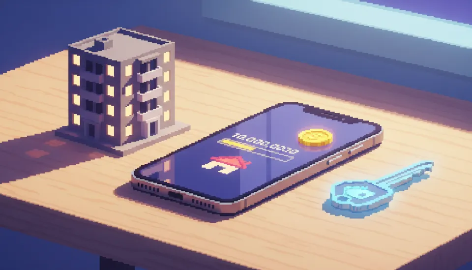 1,000만 원 납입 목표를 달성한 디지털 뱅킹 화면과 청년주택드림청약통장 혜택을 상징하는 미니어처 하우스와 아파트 열쇠