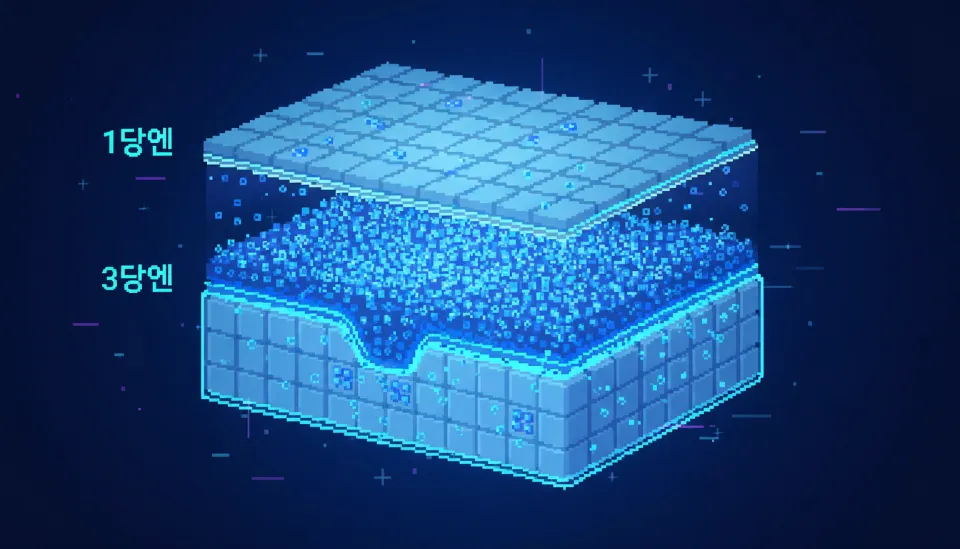 피부 층마다 수분 분자가 촘촘하게 채워지는 과정을 시각적으로 표현한 3D 그래픽과 레이어링 보습의 원리