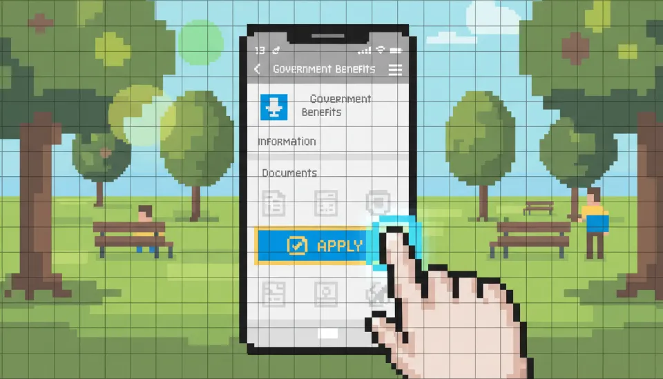 복지로 모바일 앱을 활용하여 2026년 기초연금을 빠르고 간편하게 온라인으로 신청하는 장면